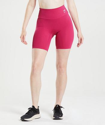 Szorty Damskie Gymshark Treningowe Cycling Różowe | PL 2364DFM